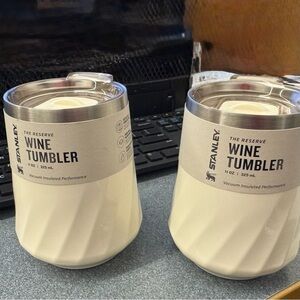Stanley Cream Gloss Wine Set of (2) Tumblers
